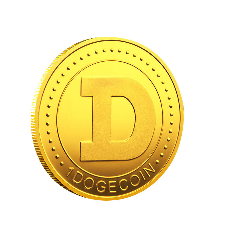 WOW Dogecoin To The Moon In Doge We Trust Gold Plated Commemorative Coins