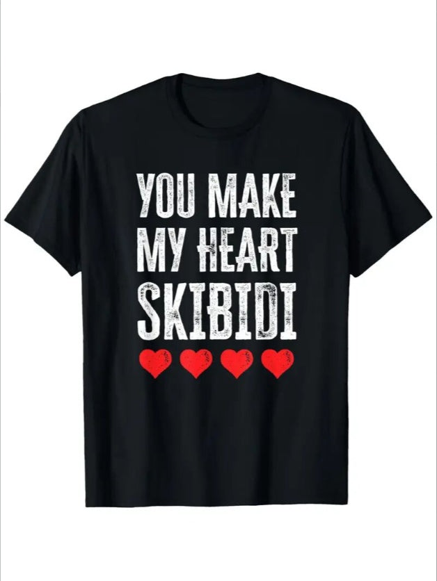 Skibidi Valentine's Day T Shirt Men