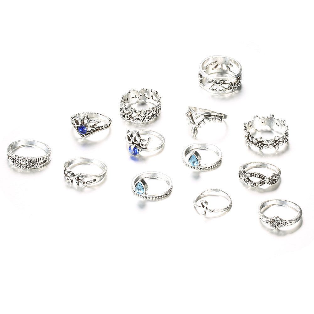 Jeweled 13-piece Set Women's Rings