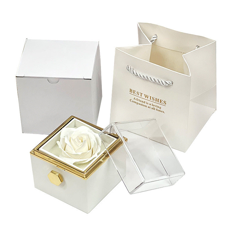 Rotating Soap Flower Rose Gift Box